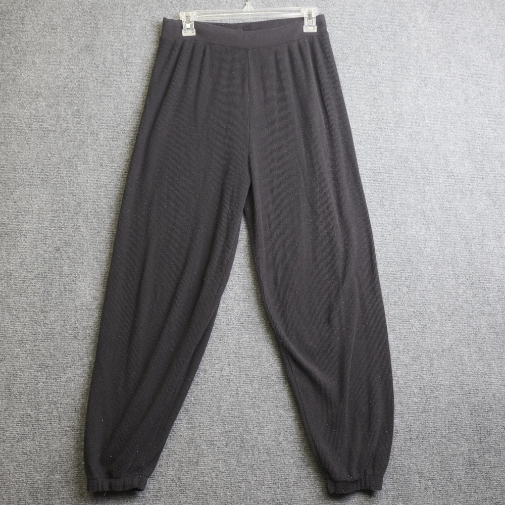 SKIMS Ribbed Jogger Lounge Pants Womens Medium Black Casual Sleepwear